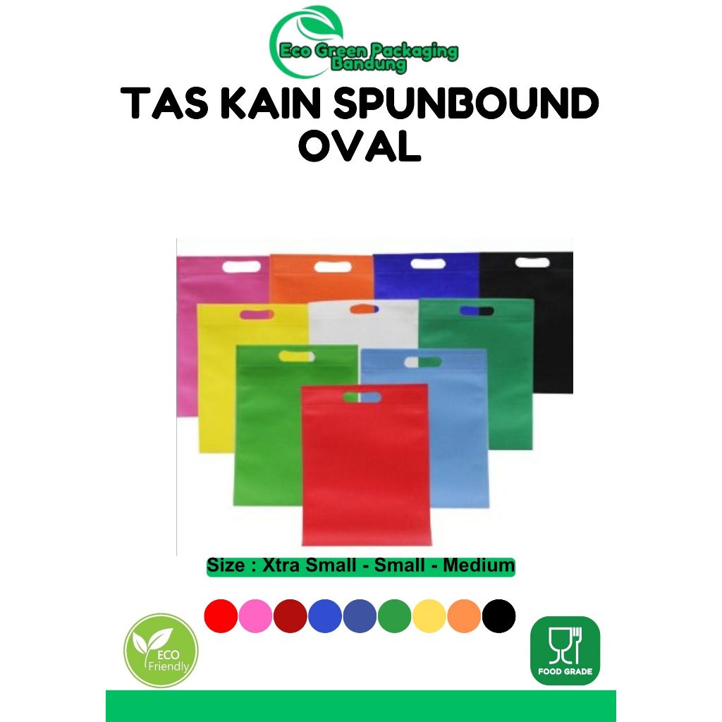 

Spunbound Goodie Bag Tas Belanja Model OVAL Kantong Kain