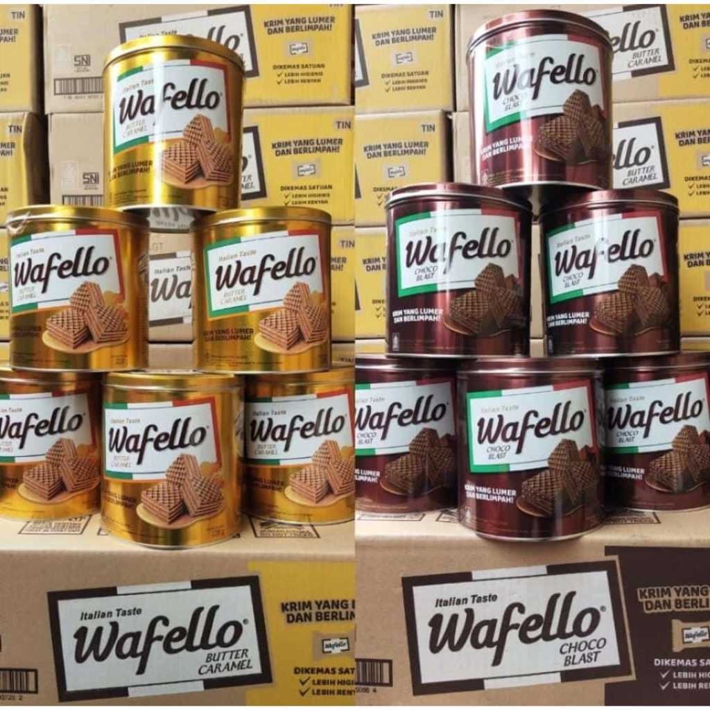 

Roma Wafello Wafer Kaleng Coklat & Karamel