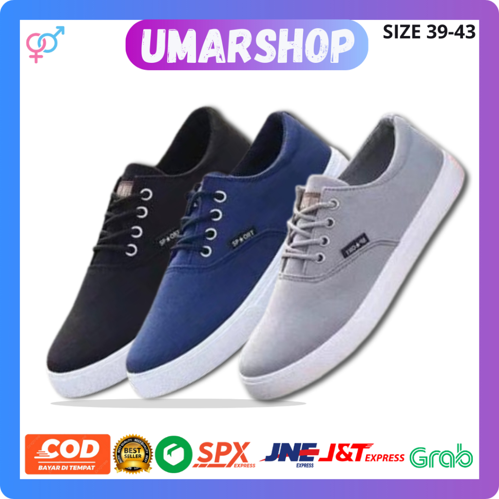 Sepatu Sneakers Sneker Casual Santai Olahraga Sport Joging Jogging Lari Sekolah Murah Original Keren