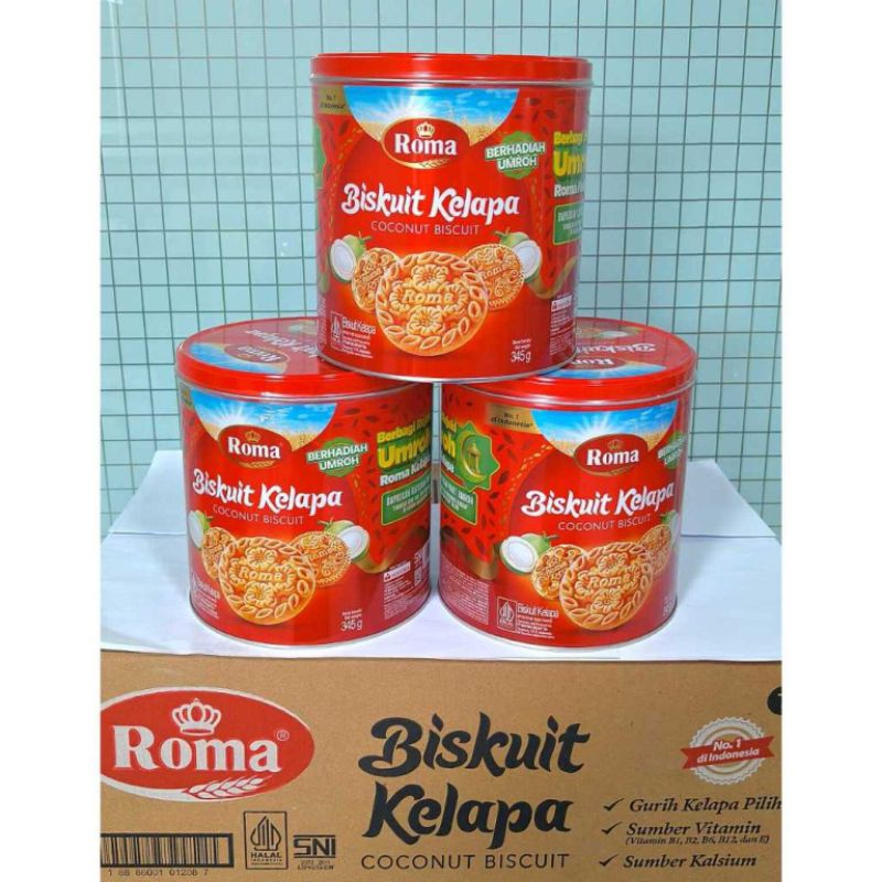 

Biskuit Roma Kelapa Coconut Biscuit Kaleng 345gr