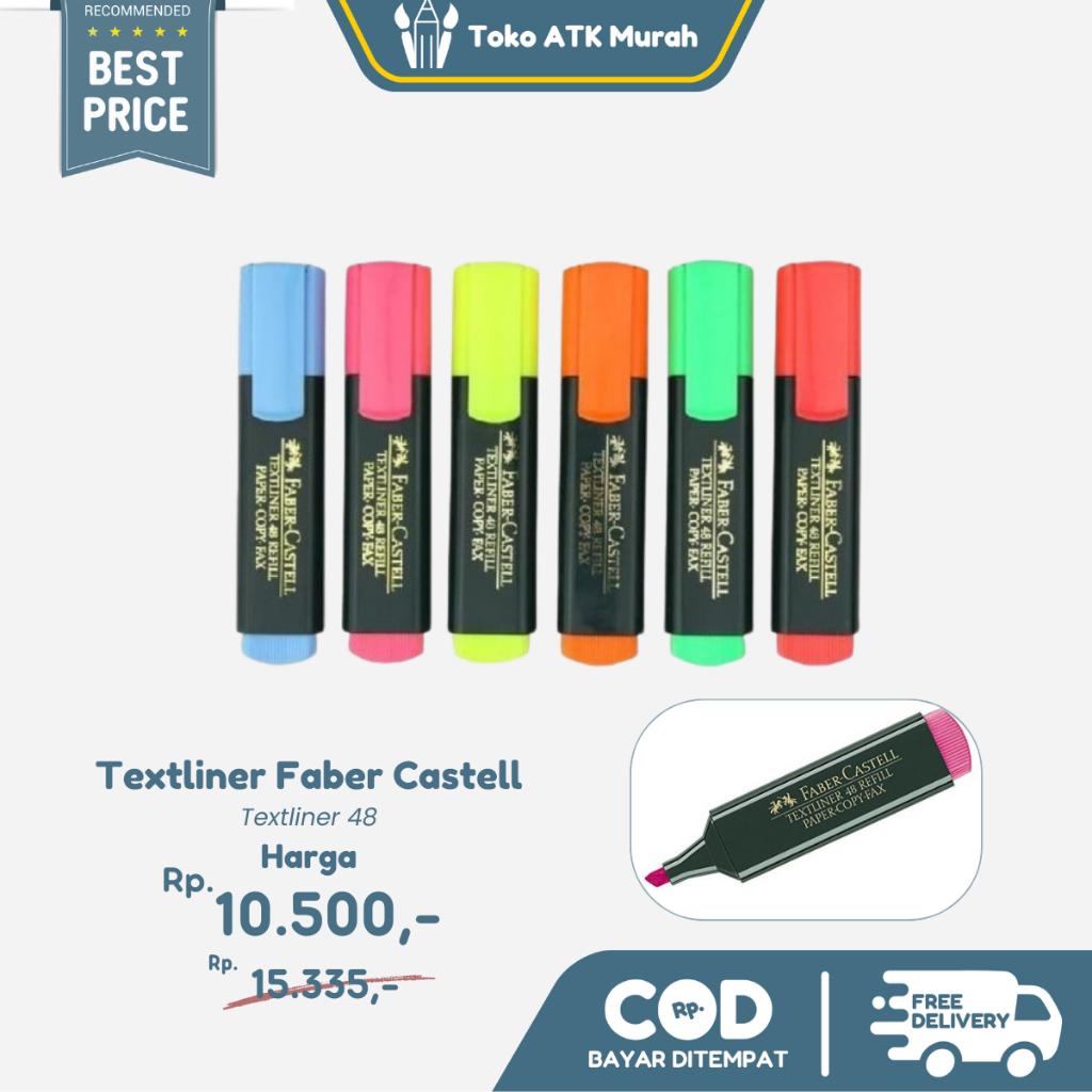 

Highlighter Warna Textliner 48 Faber Castell Fluorescent Colours