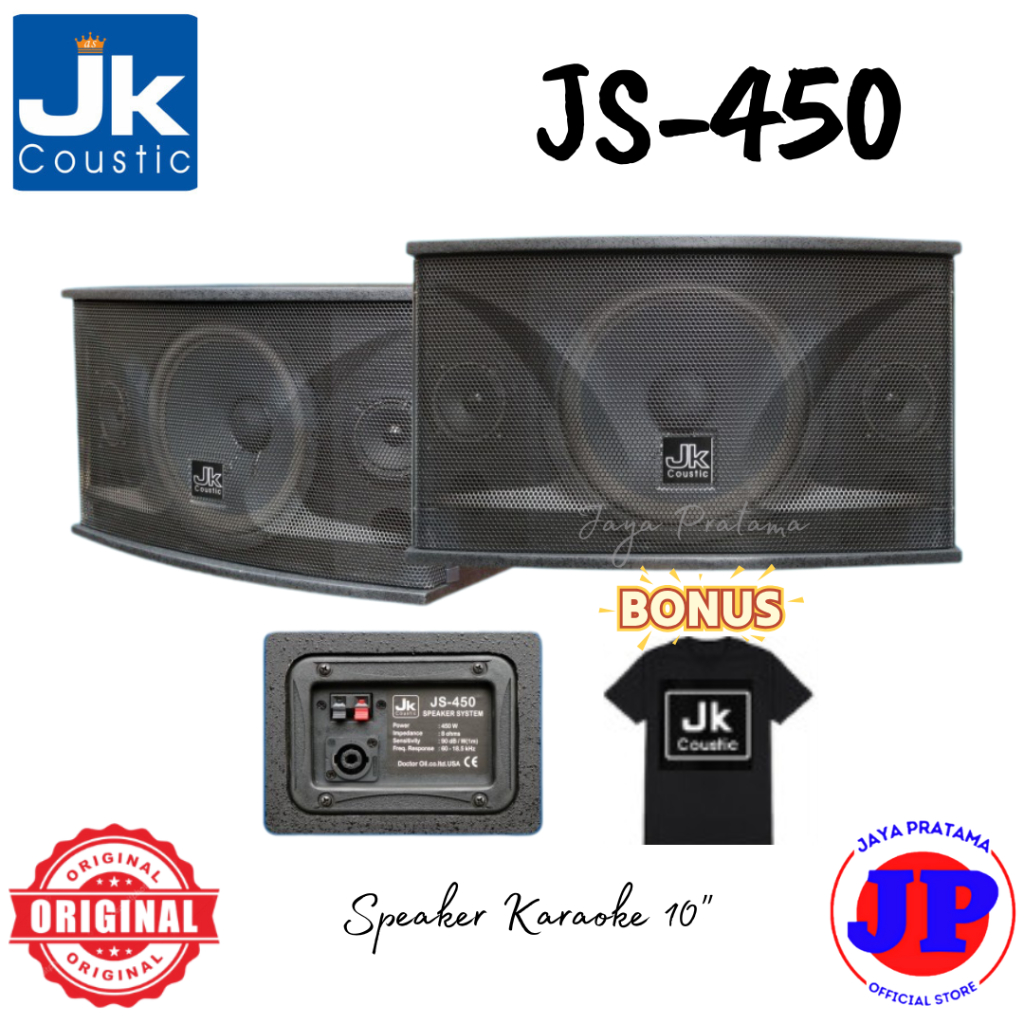 JK Coustic JS450 Speaker Karaoke 10" Original JK Coustic JS-450