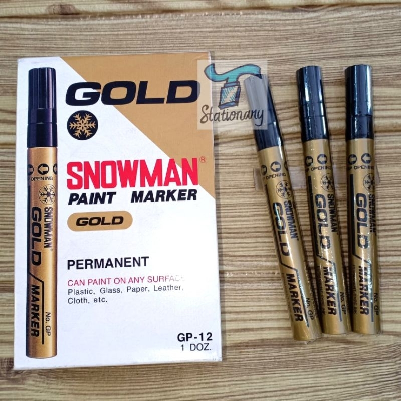 

Spidol Snowman Permanen Gold Besar.