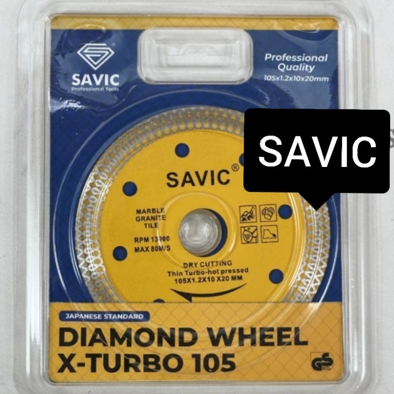 MATA POTONG KERAMIK TURBO 4" SAVIC / DIAMOND WHEEL X-TURBO 105