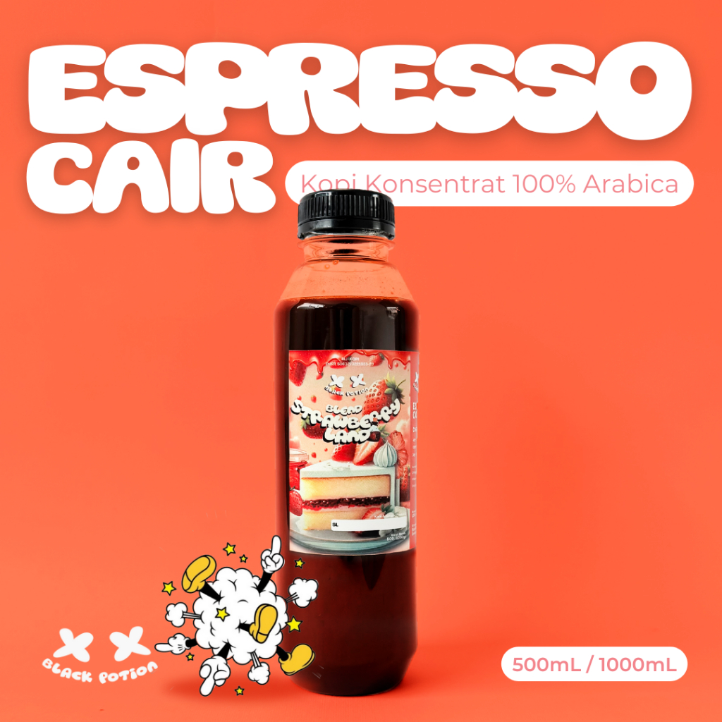 

Espresso Cair Kopi Konsentrat Full Kopi Arabica (Blend Strawberry Land)