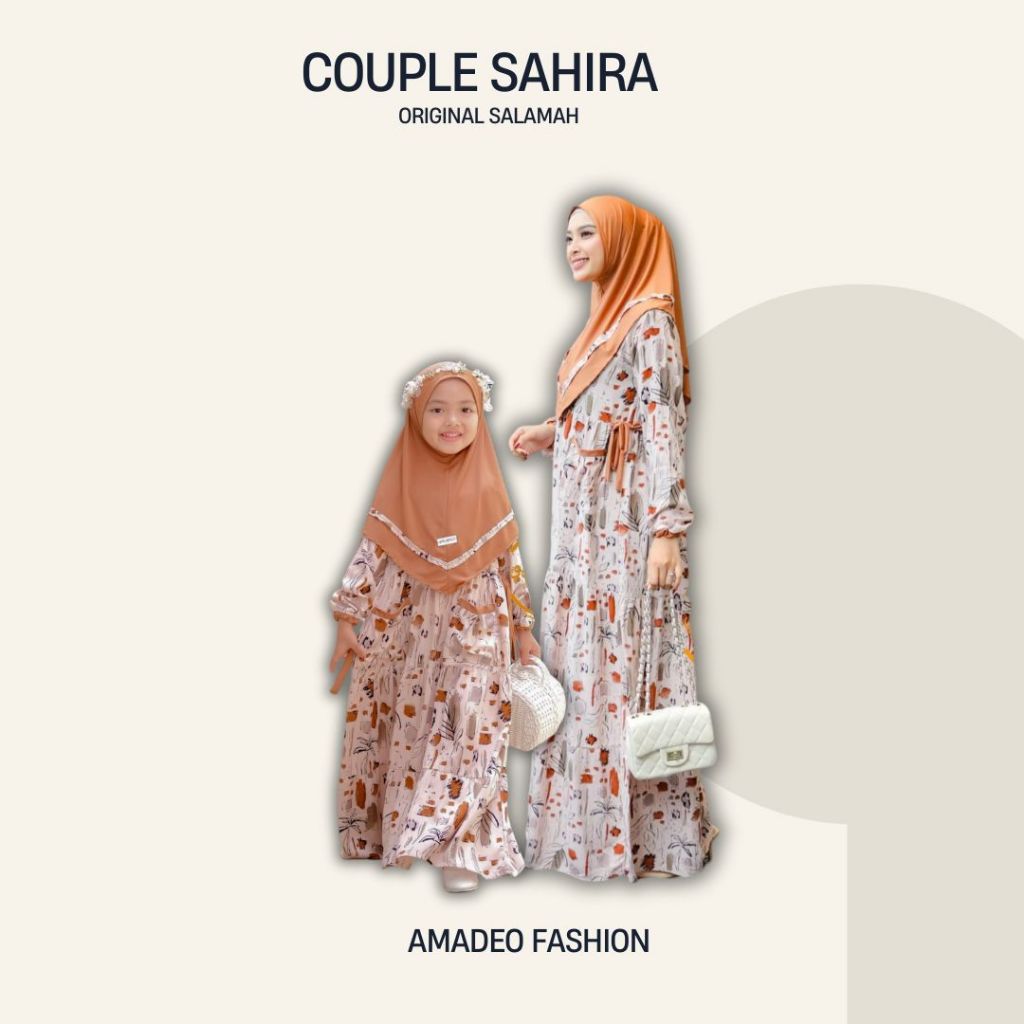 Couple Baju Ibu & Anak Perempuan | Gamis Couple SAHIRA Coksu Series | Untuk anak Usia 2-15 Tahun