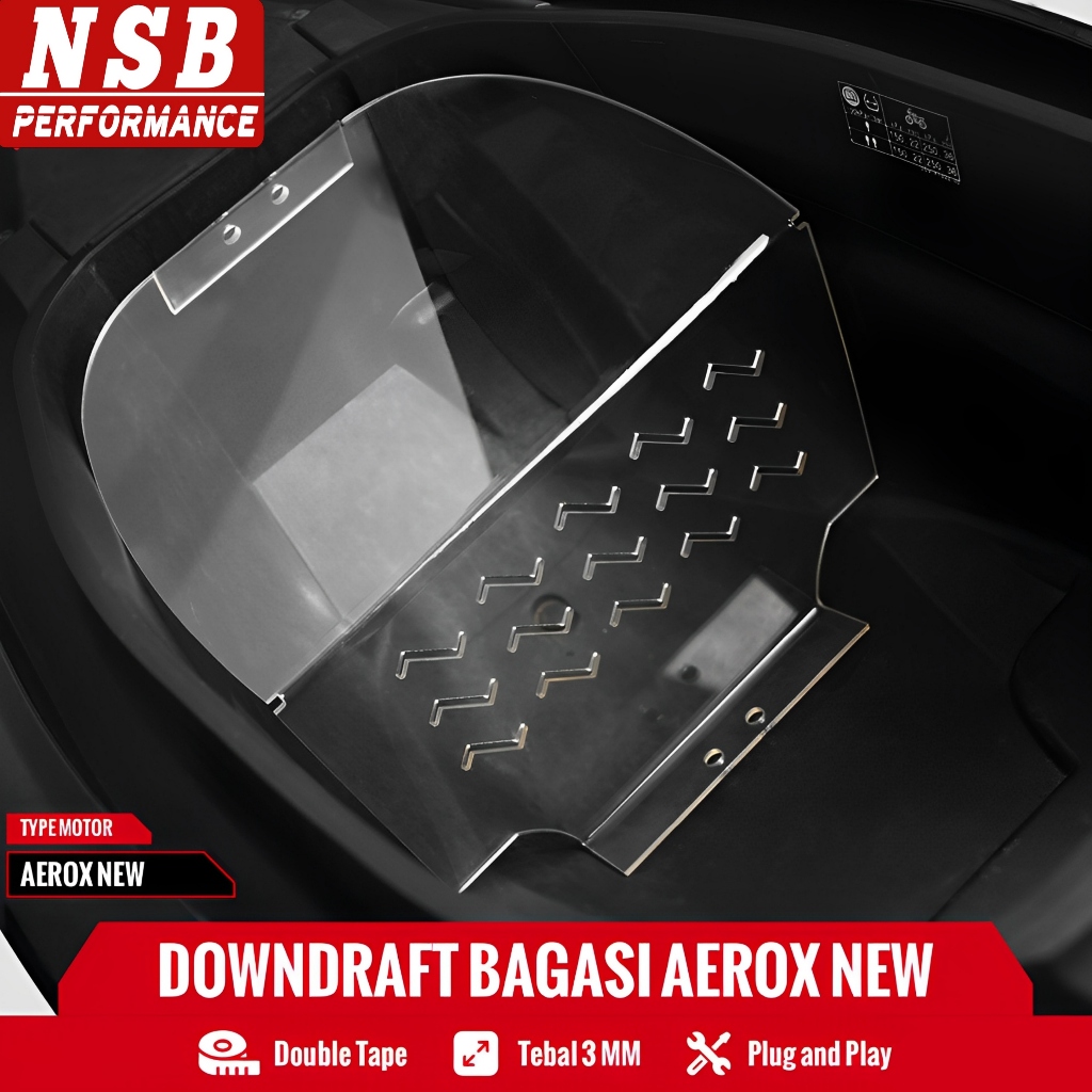 COVER DOWNDRAFT AEROX OLD COVER PELINDUNG THROTTLE BODY AKRILIK AEROX OLD SEKAT BAGASI AKRILIK AEROX