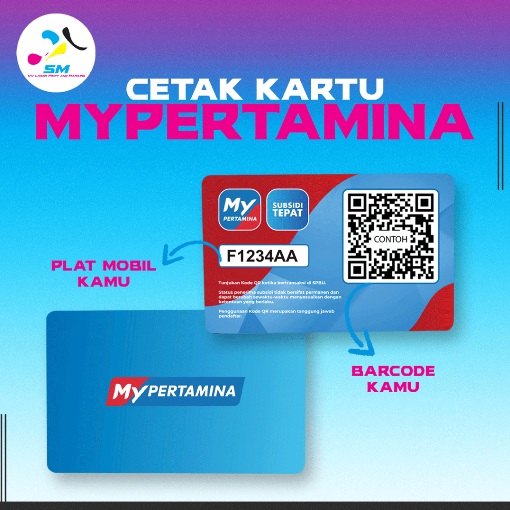 

Custom UV Print Premium Print My Pertamina Card - Member Card, Student ID Card, Direct UV Print on Card (Not Sticker)