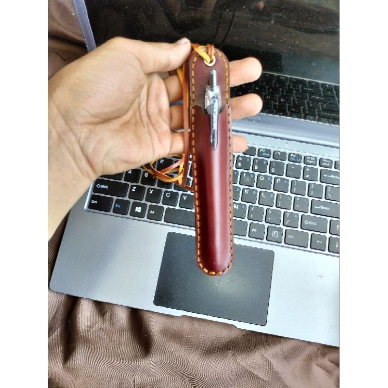 

leather pen case single pen holder pen Sleeve leather pen pouch gift