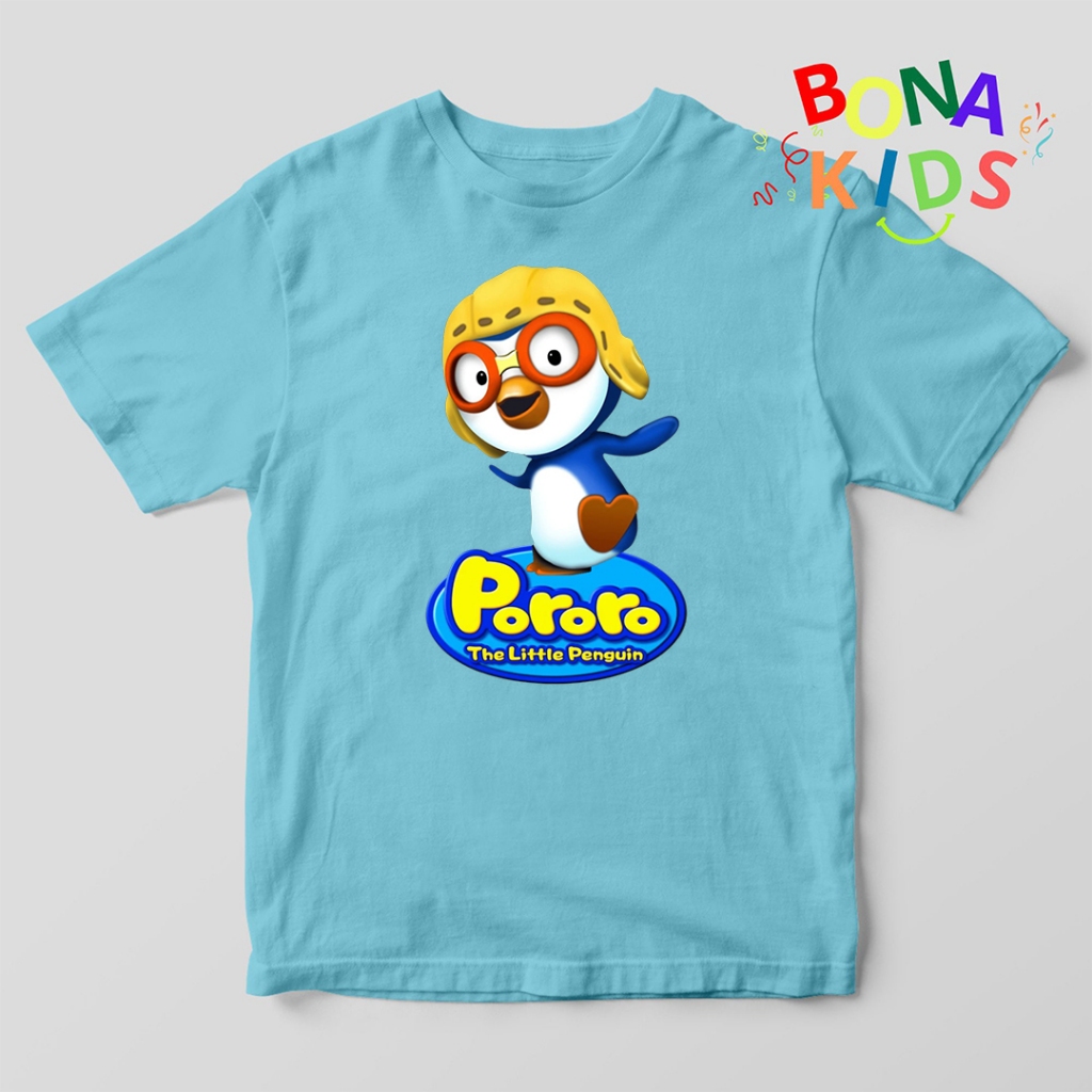 Kaos Anak Pororo Baju Atasan Anak Karakter Pororo Unisex