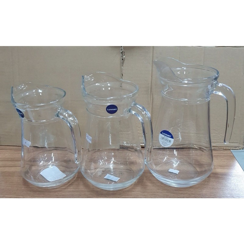 Luminarc Pitcher / Pitcher Kaca 1L 1,3L 1,6L / Water Jug Tutup Plastik  / Tempat Air 1000ml 1300ml 1