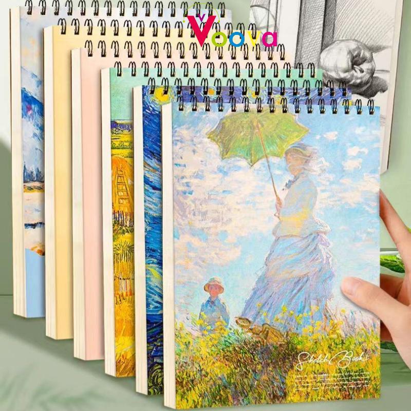 

VOOVA Sketchbook A4 Aesthetic Buku Gambar Vertikal Jilid Spiral 45 Halaman