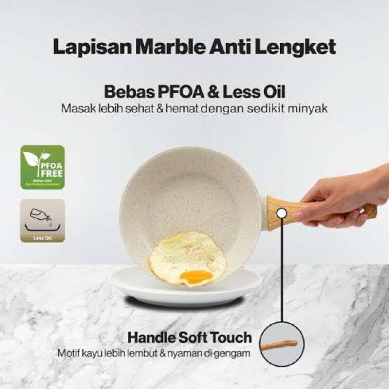 Deep Fry Pan Marble Induction