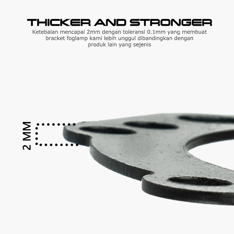 Adaptor Bracket Besi Foglamp BILED 3inch Universal untuk Foglamp AVANZA XENIA AGYA AYLA SRA TERIOS
