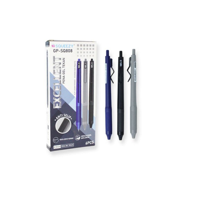 

PENA GEL TEKAN SQ EXCELLENT 0.5mm – HITAM GP-SQ808