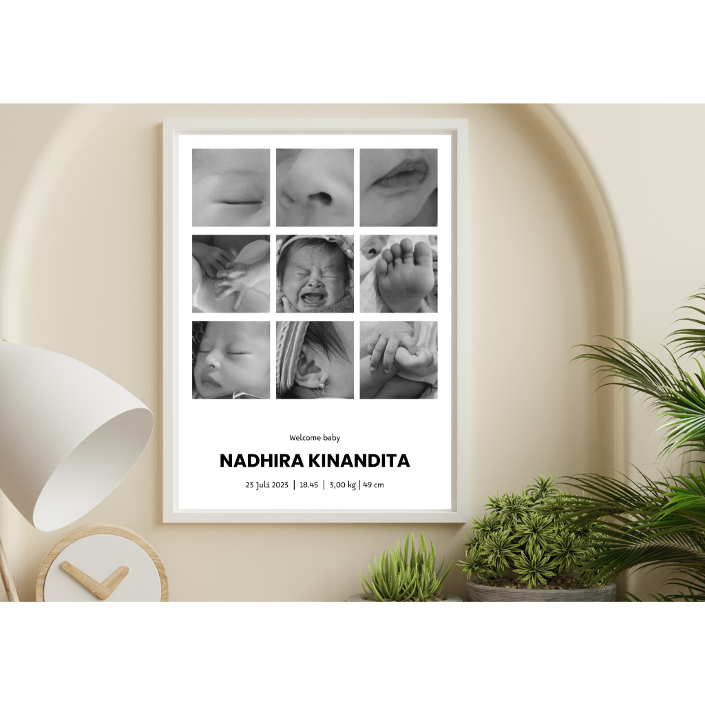 Newborn Frame | Bingkai Foto Biodata Bayi Newborn