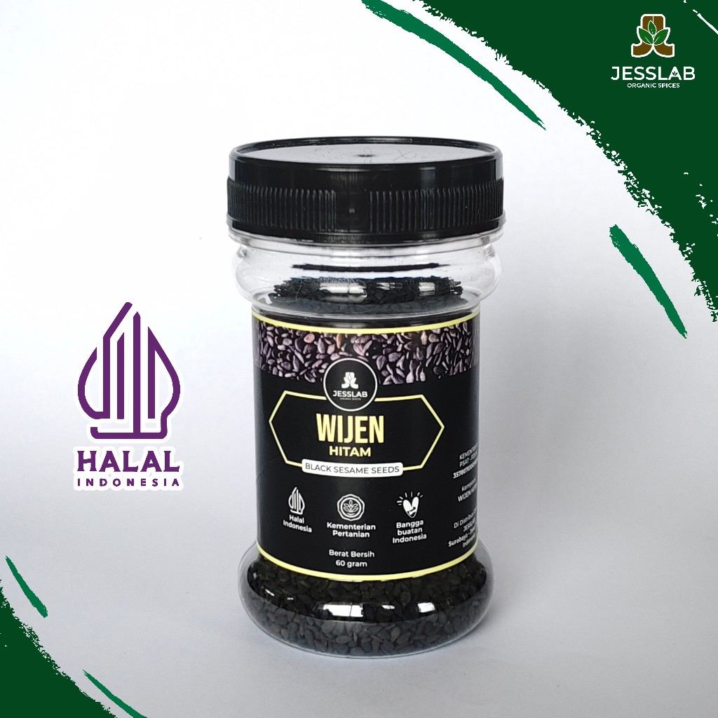 

JessLab Spices - Biji Wijen Hitam Mentah Bubuk Bumbu Masak Dapur Rempah 60gr