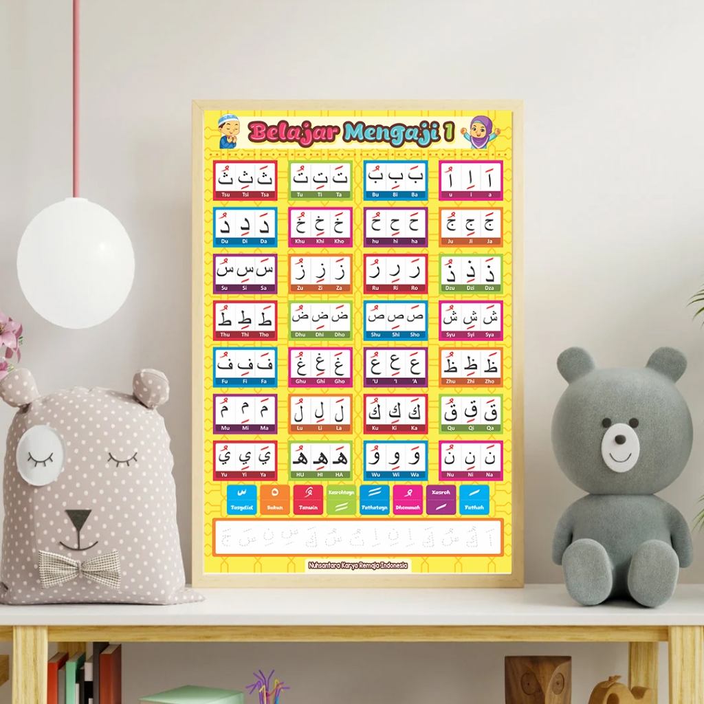 POSTER EDUKASI ANAK BELAJAR MENGAJI