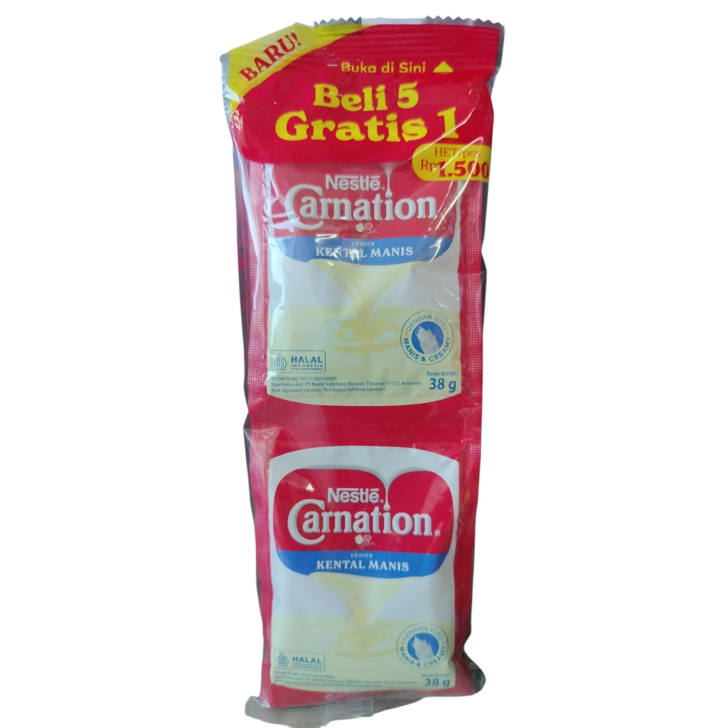 

Carnation Krimer kental manis sachet 38g isi 5