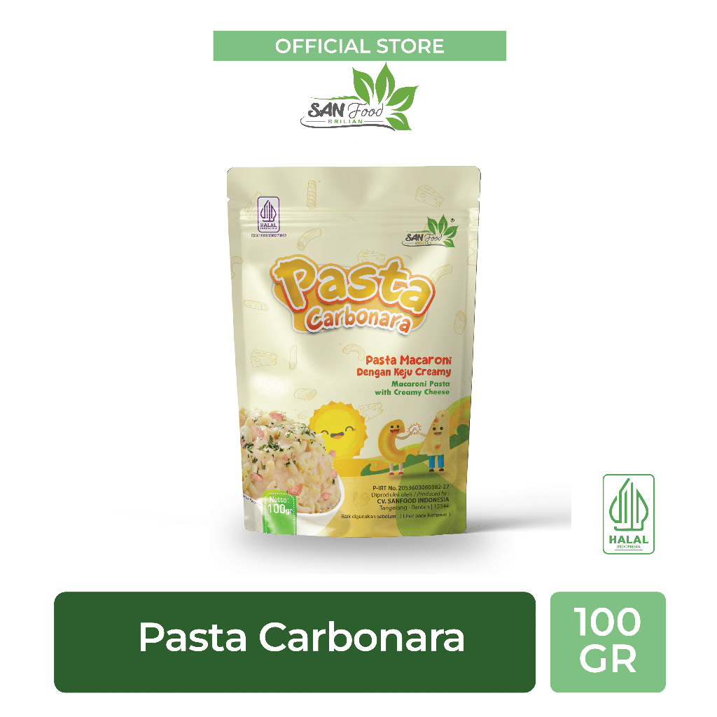 

Sanfood Pasta Carbonara Creamy 100gr Pasta Macaroni Instan Bumbu Keju Creamy
