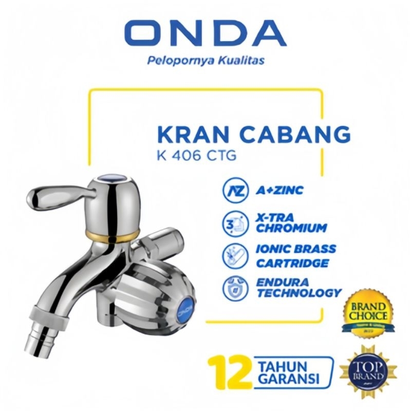 Kran Cabang Onda K406 Ctg, Kran Cabang 2 Merk Onda K406CTG