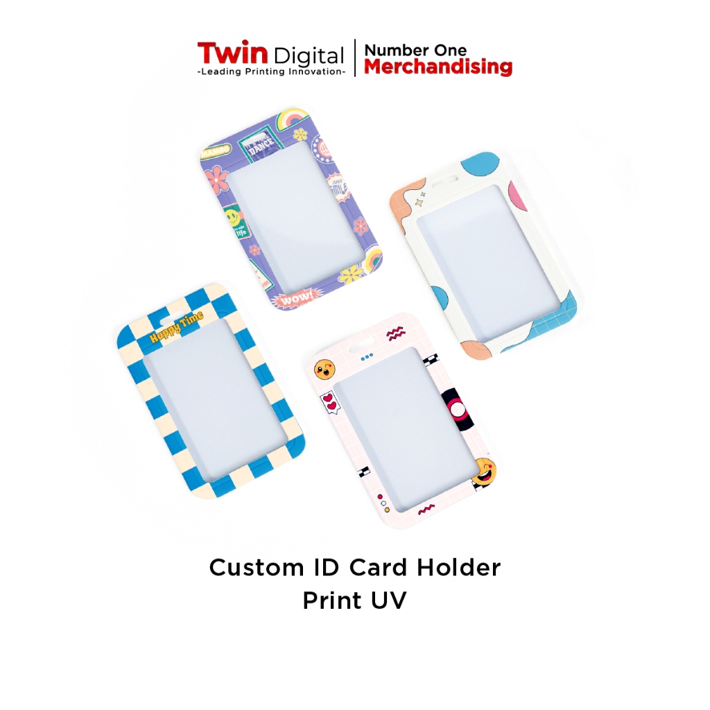 

Twindigital Custom Name Tag Hardcase / Print Tempat Kartu ID Card Motif Custom - Cetak Case ID Card Holder Tanpa Tali
