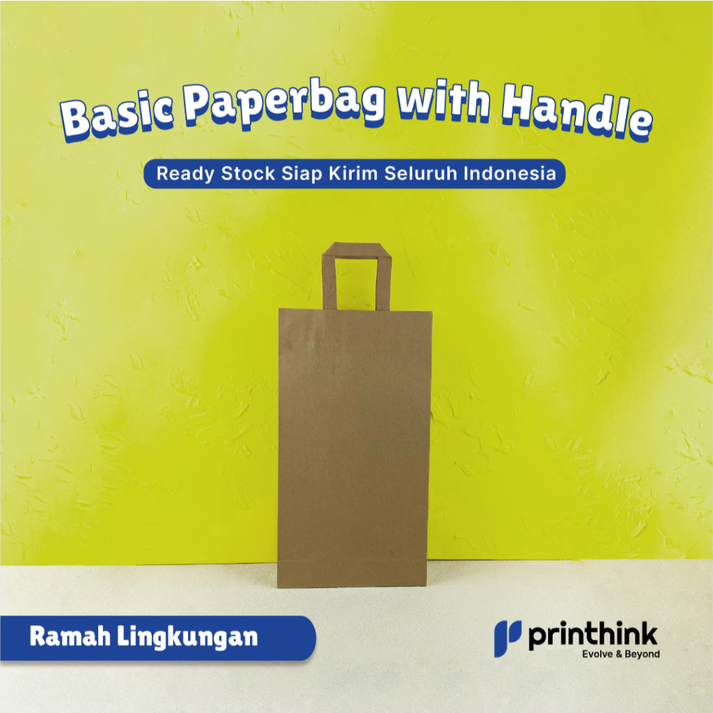 

Basic Paper Bag with Handle/Basic Paperbag ( 21 x 7,5 x 33 cm ) - Kraft 150gsm