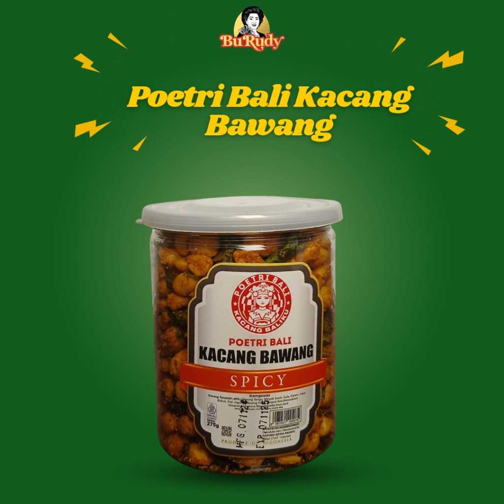 

Poetri Kacang Bali Kacang Bawang Spicy 275gr