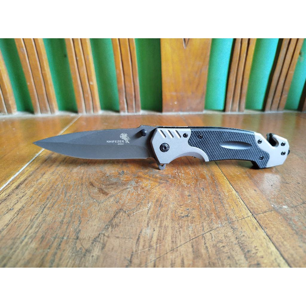Knifezer 440c Pisau Lipat 440c Pisau Portable Pisau  Survival Tool Knife Best Seller