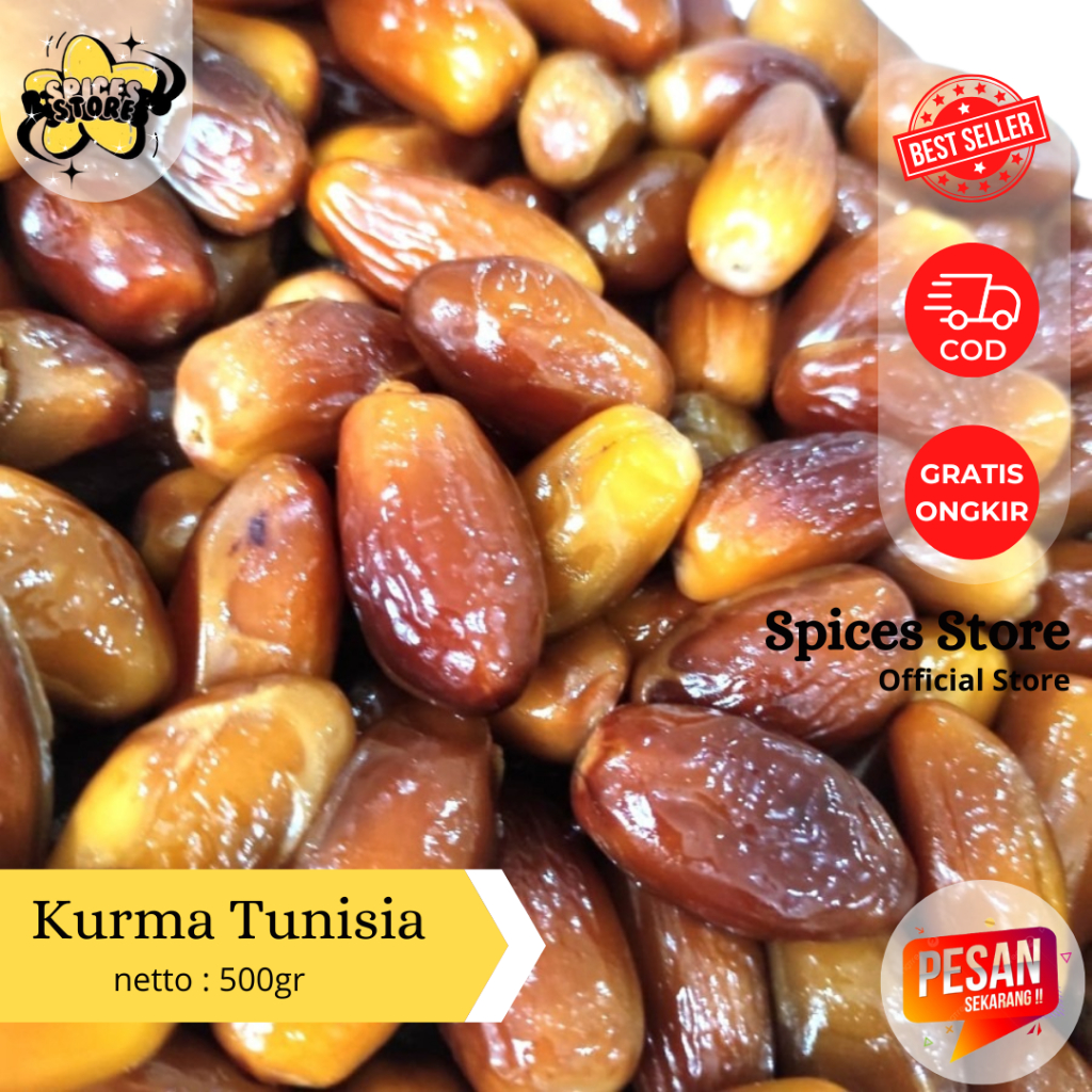 

BUAH KURMA TUNISIA MADU PREMIUM STOK BARU FRESH KURMA MURAH - SPICES STORE