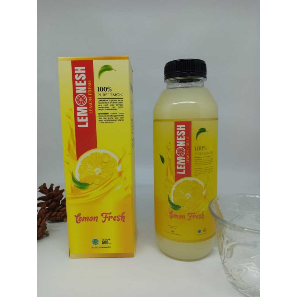 

Lemonesh Lemon Fresh Sari Lemon Murni 500ml 100% Asli lemon lemonesh Original