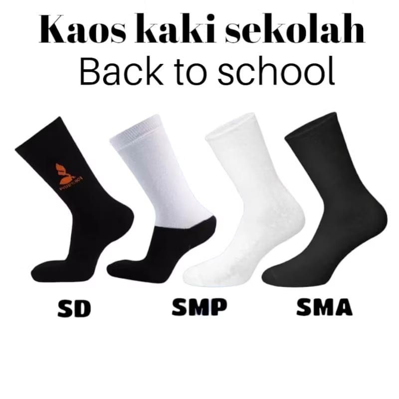 BISA COD KAOS KAKI SEKOLAH PUTIH, HITAM ,PRAMUKA / KAOS KAKI PRIA WANITA