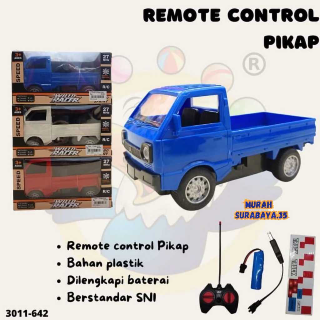 Ukuran Sedang | Mainna Anak Mobil Pick Up Remot Control Model Carry 2396 Berbagai Warna | Mainan Mob