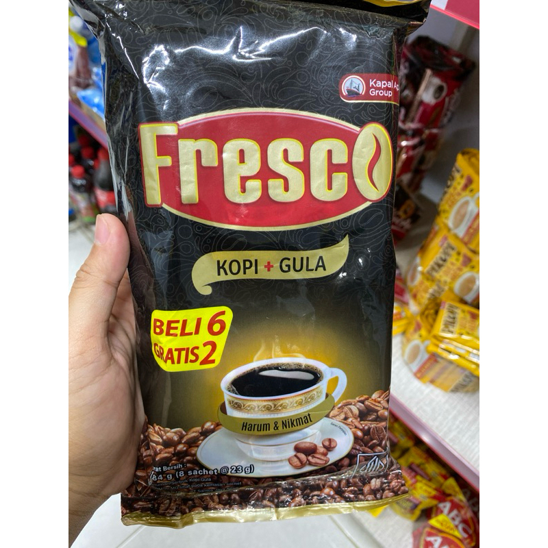 

Fresco kopi + gula 1 bungkus isi 8