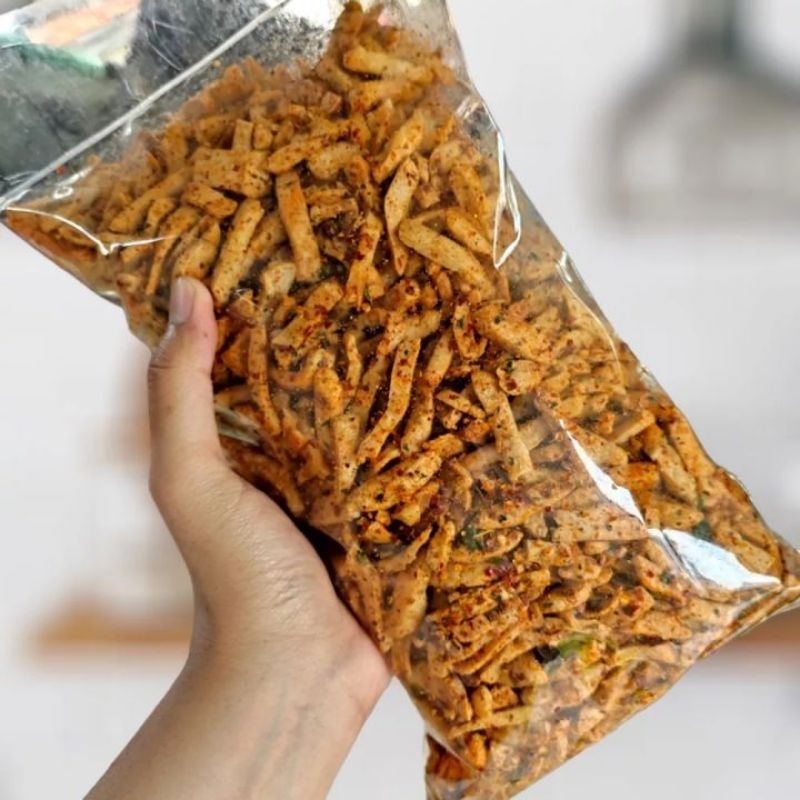 

Basreng exstra pedas daun jeruk hot seger 1 kg