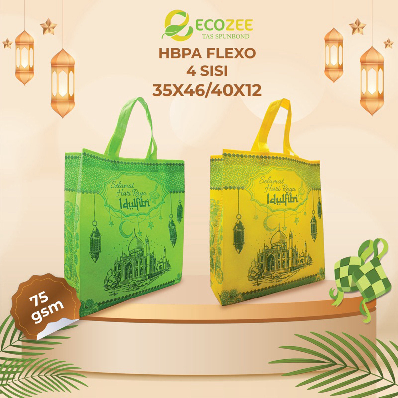 

GOODIE BAG/ HANDLE LIPAT SAMPING/ TAS SPUNBOND / TOTEBAG 35x46/40x12