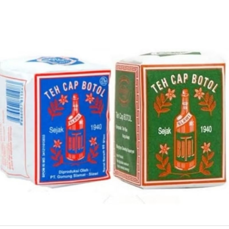 

Teh Cap Botol Tubruk Hijau/Biru 1 pack isi 10 pcs @40g