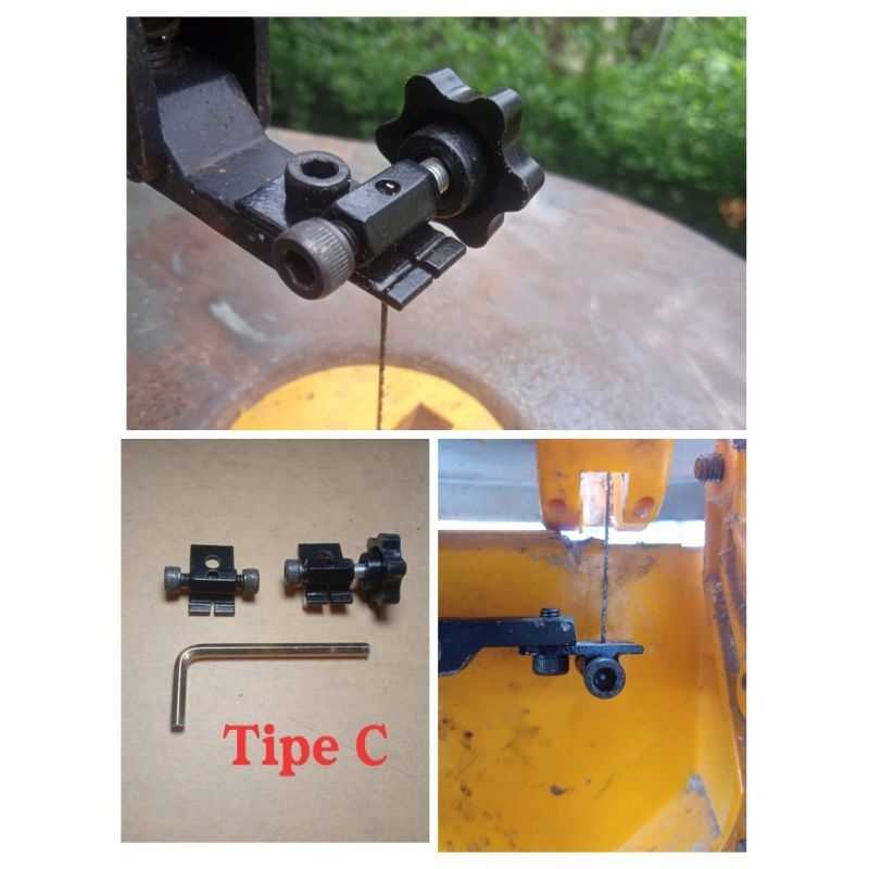 penjepit mata gergaji scroll saw Tipe C ,  in 1 bisa untuk 3 tipe mata scroll saw, harga sudah 1 set