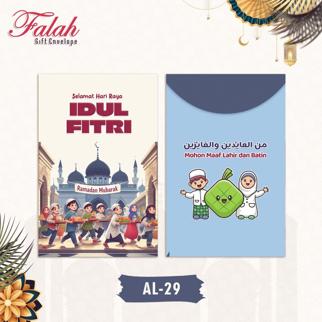 

Amplop Lebaran atau Angpau lebaran kode AL29 muat uang kertas tidak perlu dilipat harga termurah