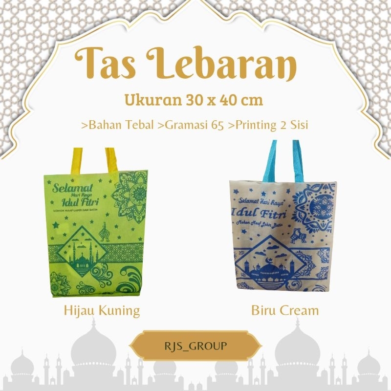 

(Isi 12 pcs) Lusinan Tas Goodiebag Lebaran 30x40 Tas Tali Pres Tas Lebaran Tas HLS Tas Printing 2 Sisi Tas Bingkisan Tas Hampers Tas Snack Tas Lebaran Tas Idul Fitri Tas Bingkisan Murah Tas Murah Tas Cantik Tas Bagus