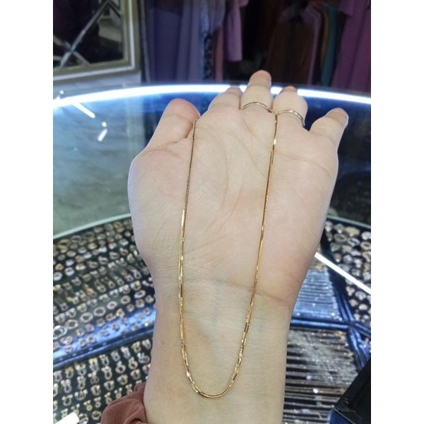 kalung emas asli berat 5gram kadar 700 model Kasandra kuning ada surat