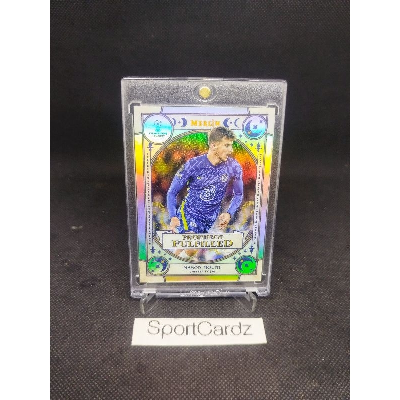 Soccer Card 2022 Topps Merlin UCL Peophegy Fulfilled Mason Mount Chelsea FC #PF-11 (dpt sleeve)
