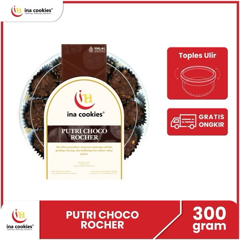 

Ina Cookies Reguler PUTRI CHOCO ROCHER