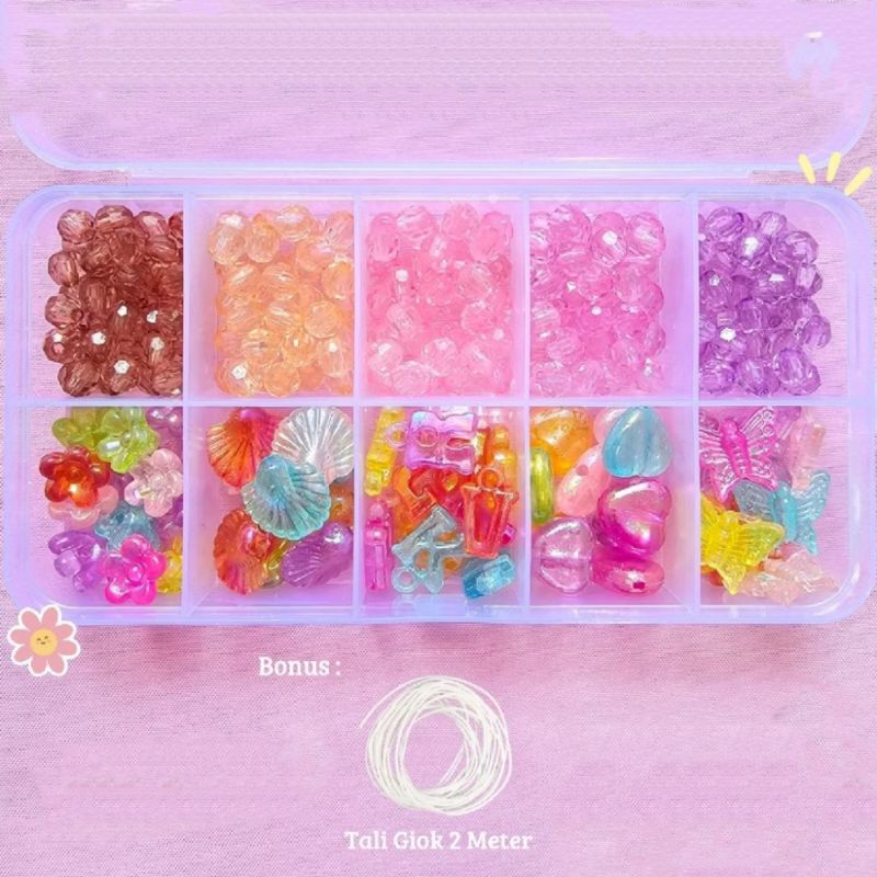 Manik Mote 1 Set / DIY Manik Manik Set Aesthetic - 1 Set DIY Manik Manik - Manik Manik 1 Set Kotak L