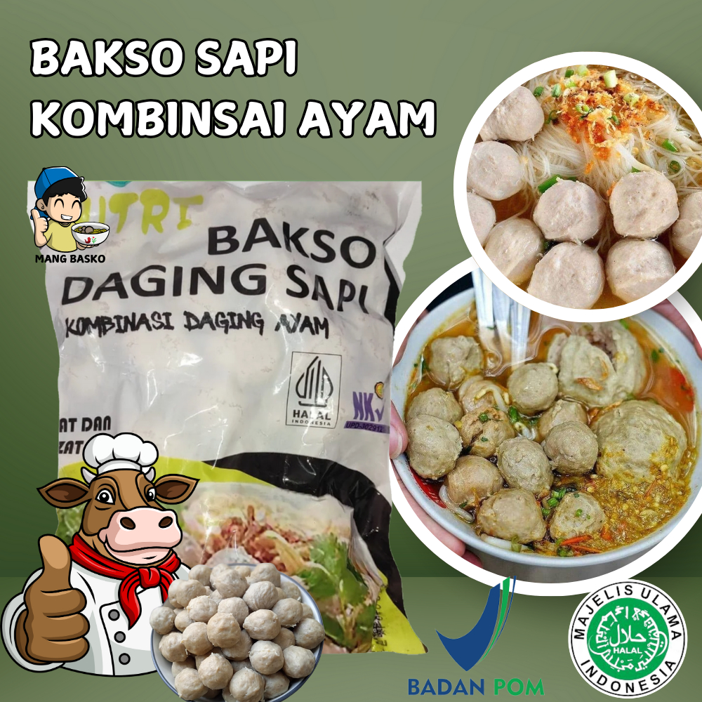 

BAKSO SAPI PUTRI ISI 100 Shahila Premium Daging Sapi dan Ayam Food Instan Makanan Frozen FOOD