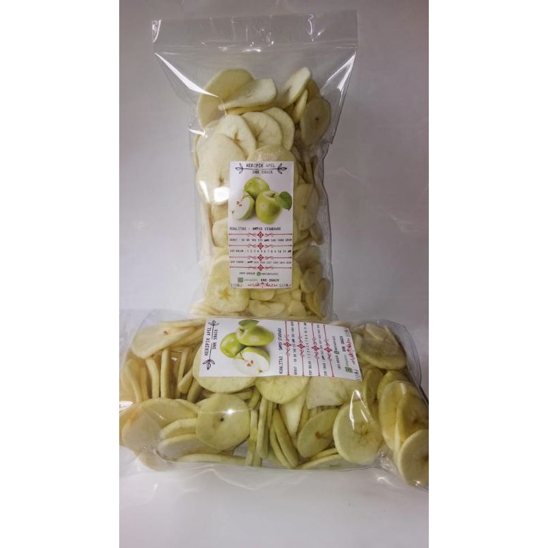 

keripik apel kemasan 200 gram camilan sehat untuk diet