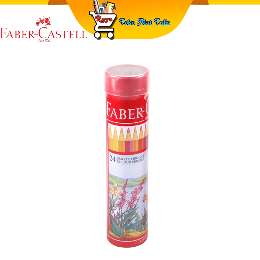 

Faber Castell Colour pencils in round tin 24 L / Pensil Warna 115827