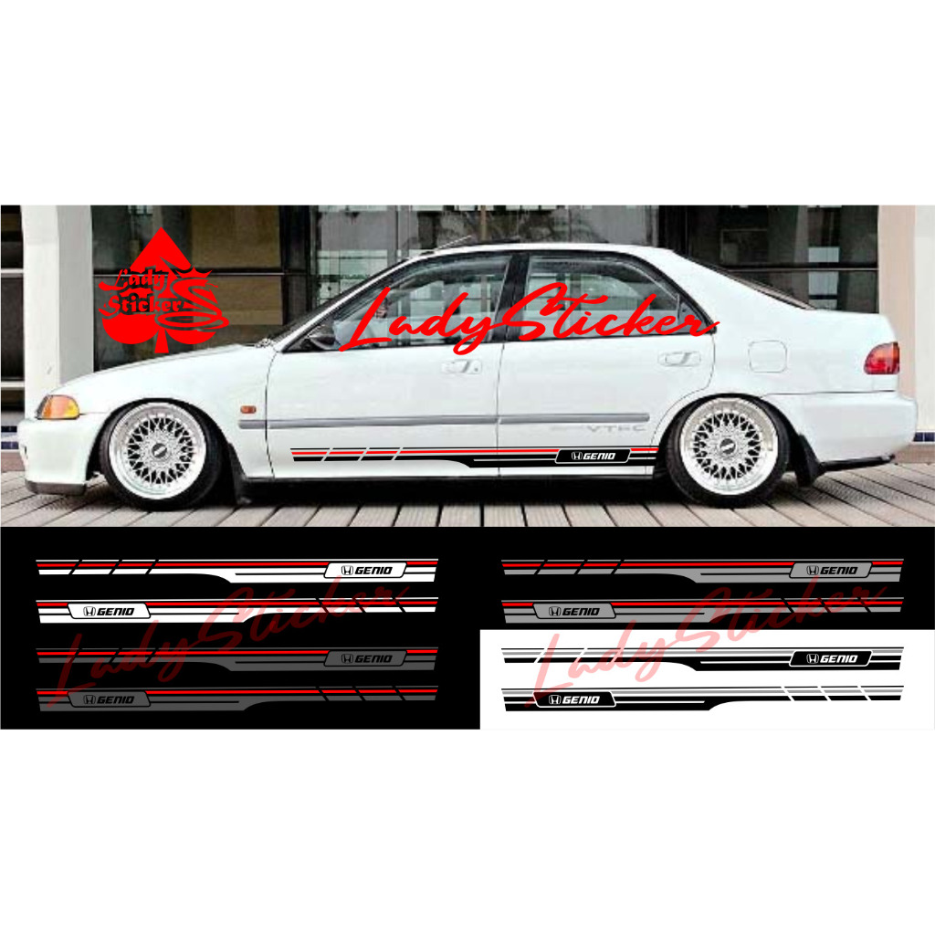 Sticker stiker mobil genio cutting sticker mobil honda genio