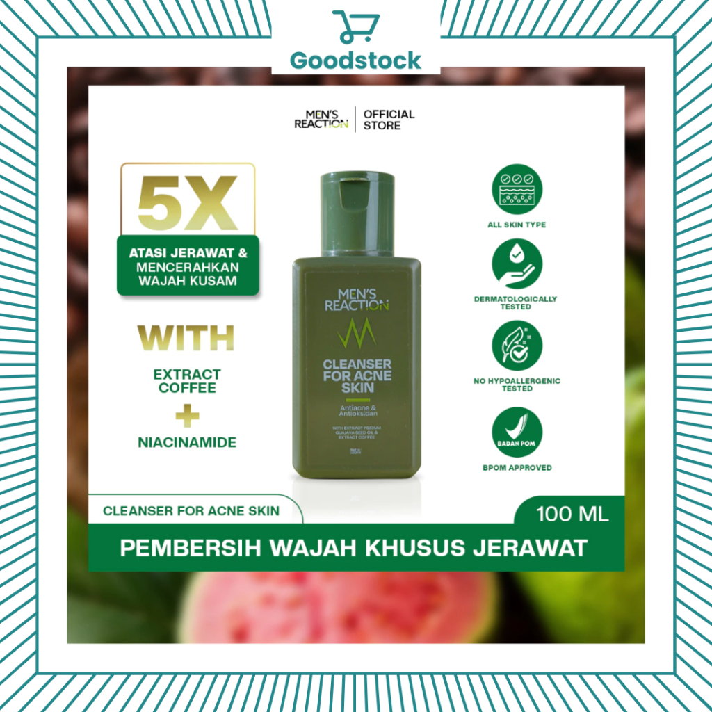MENS REACTION Cleanser For Acne Skin 100% ORIGINAL Penghilang Jerawat dan Flek Hitam