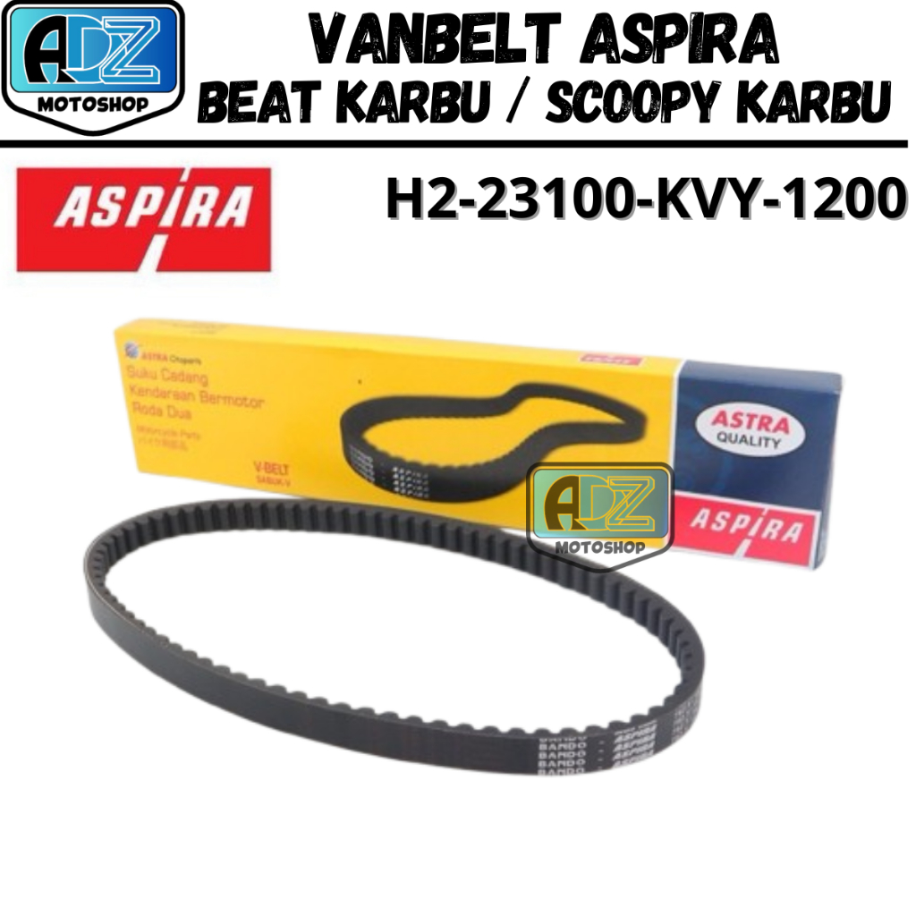 Vanbelt Honda Beat Karbu H2-23100-KVY-1200 ASPIRA / Vbelt Beat Karbu / Scoopy Karbu / Spacy Karbu AS